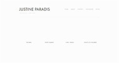 Desktop Screenshot of justineparadis.com